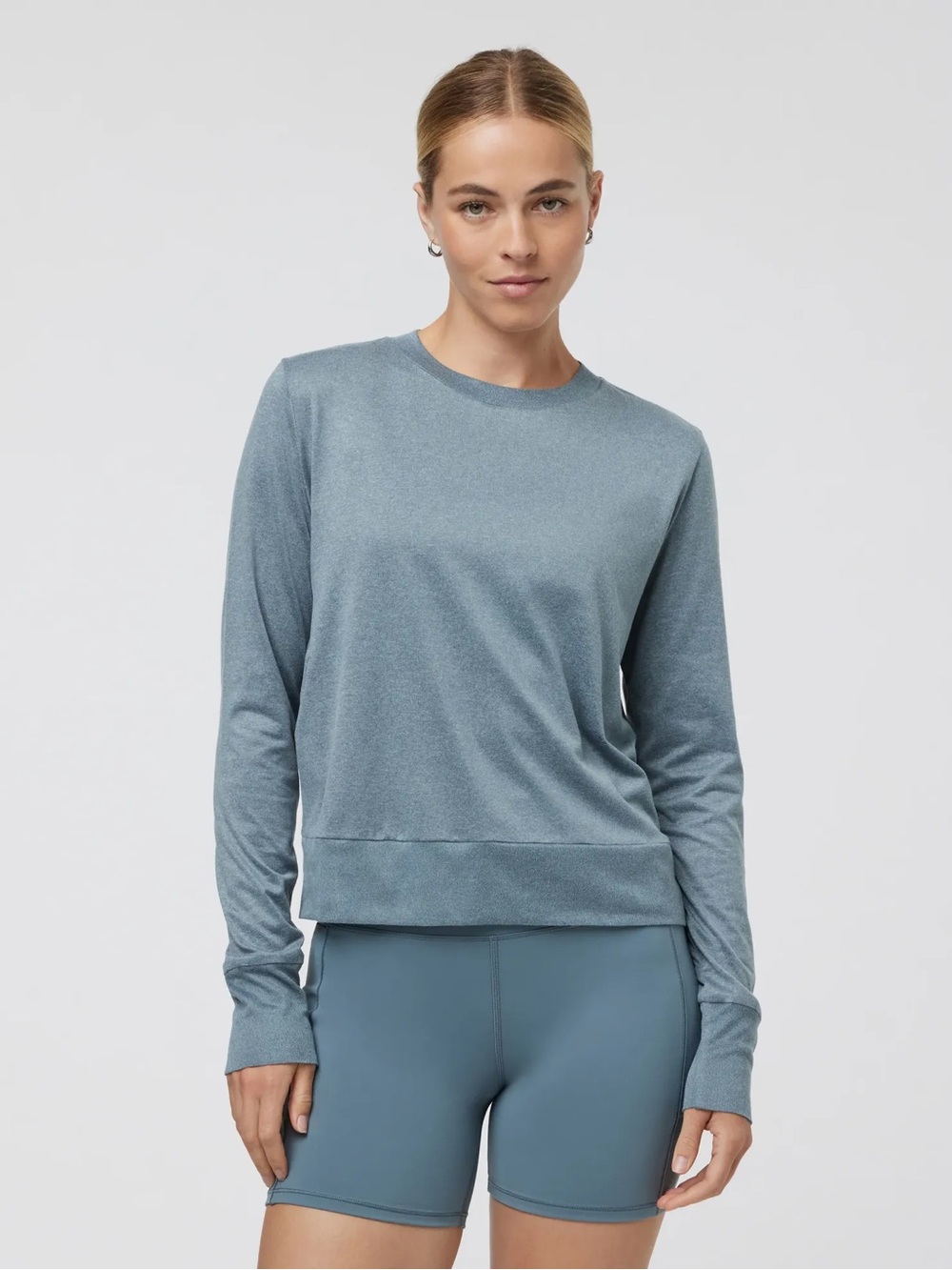 Vuori Smoke Blue Daydream Crewneck Long Sleeve Top Size L